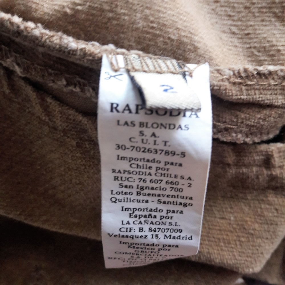 Rapsodia Argentina Blazer Texture Vintage Camel Three Button Closure Western 2 - Picture 4 of 4